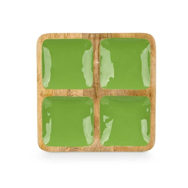 Bricka med fack MALI-991 G Grön 31 x 3 x 3 cm (6 antal)