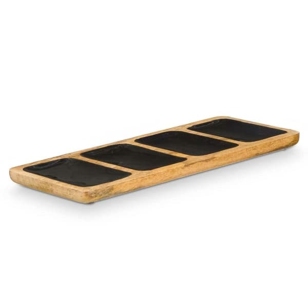 Bricka med fack MALI-941 B Svart 46 x 3 x 17 cm (6 antal)