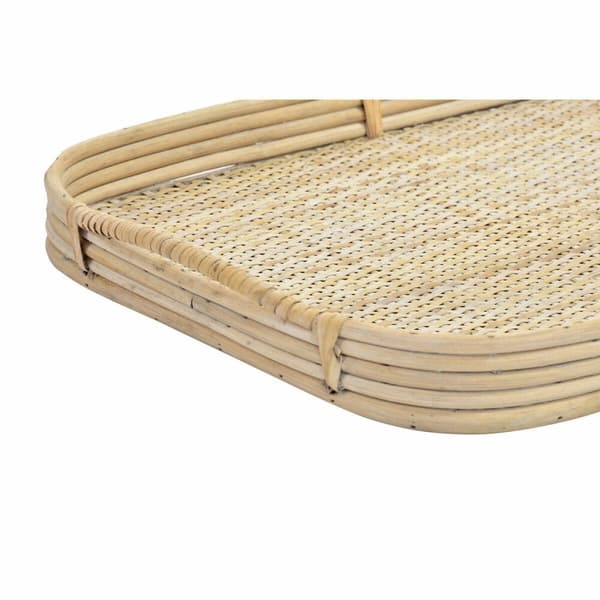 Uppsättning med Brickor DKD Home Decor Brun Rattan (51.5 x 36 x 7.5 cm) (44.5 x 31.5 x 6 cm) (2 pcs)