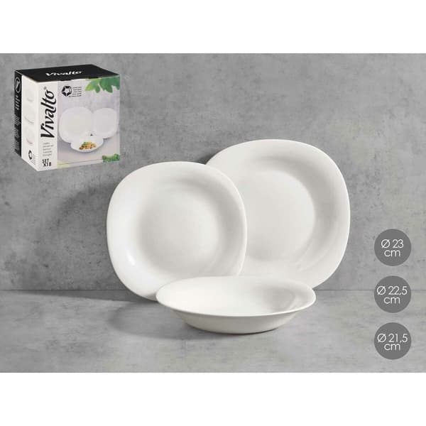 Servissats Vivalto F-LFP95-85-90 Vit Opalinglas (2 antal)