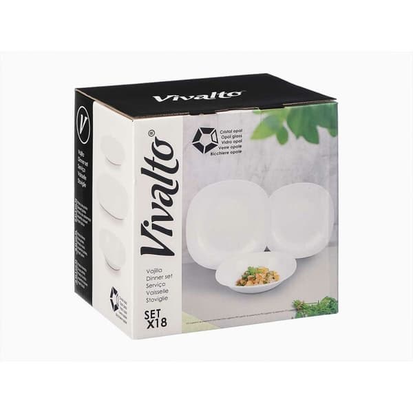 Servissats Vivalto F-LFP95-85-90 Vit Opalinglas (2 antal)