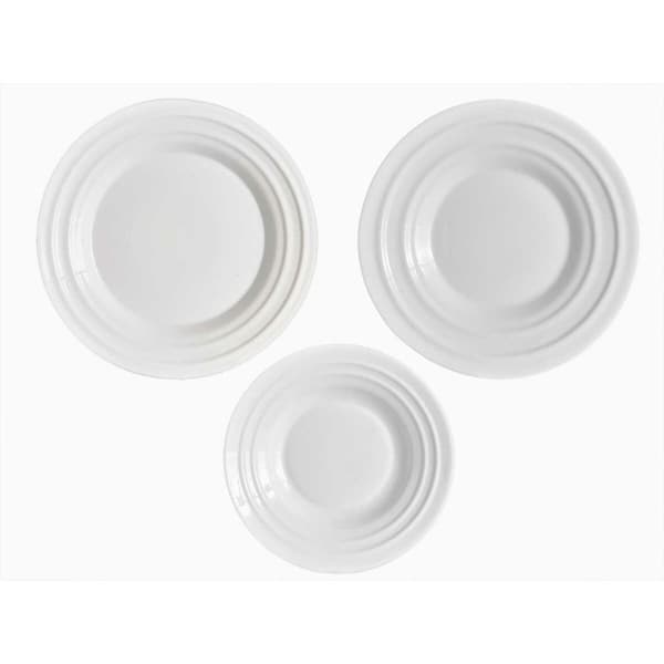 Servissats Vivalto F-LGCP105-75-85 Vit Opalinglas (2 antal)