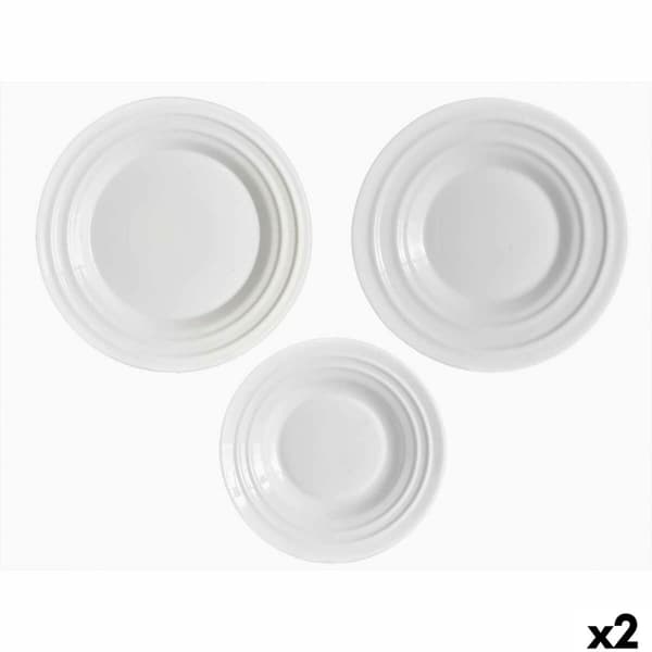 Servissats Vivalto F-LGCP105-75-85 Vit Opalinglas (2 antal)