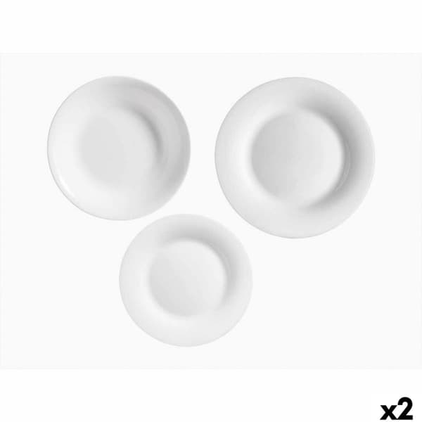Servissats Vivalto F-LP100-80-85 Vit Opalinglas (2 antal)