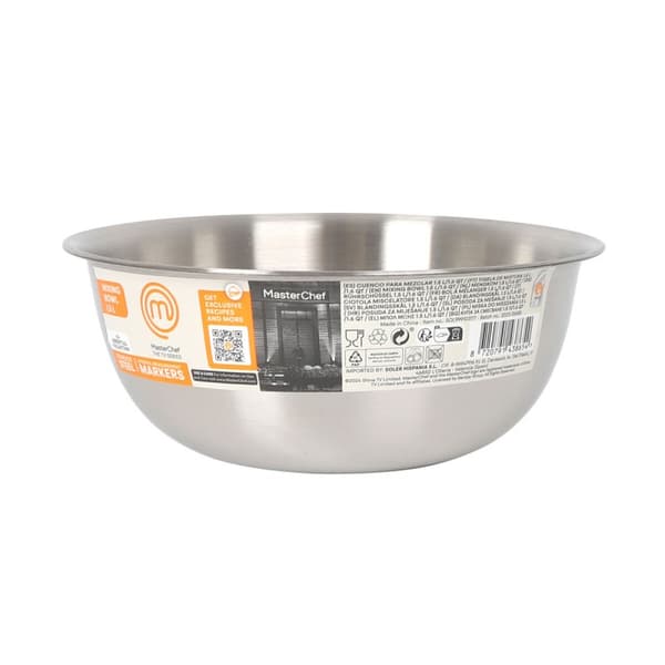 Skål MasterChef Rostfritt stål 1,2 L 19 x 7,5 cm (24 antal)