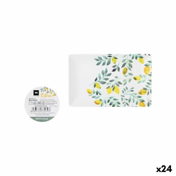Snacksbricka La Mediterránea Citron 20 x 13 x 2 cm (24 antal)