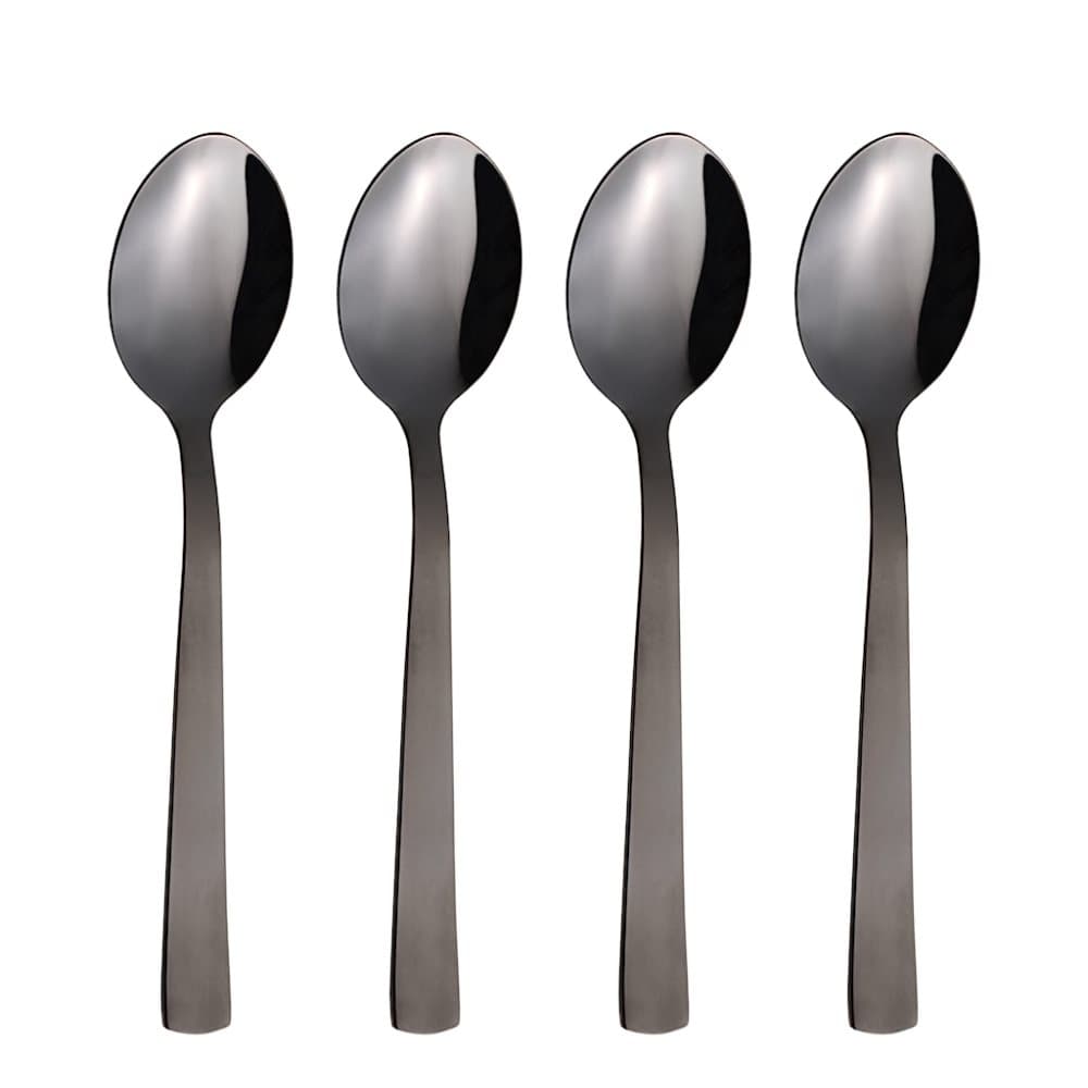 Raw Cutlery Dessertsked 4-pack Presentask Svart