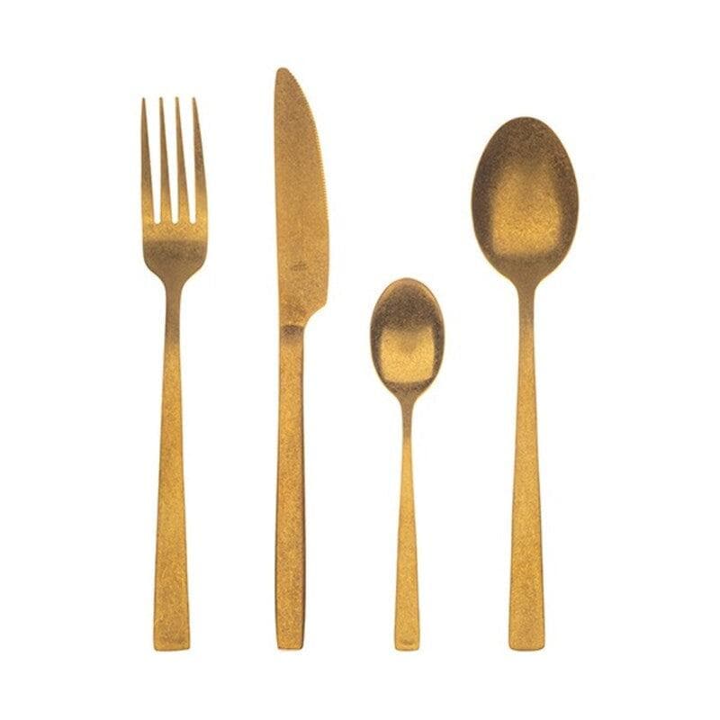 Bestick Bergner Livorno Guld Rostfritt stål (24 pcs)