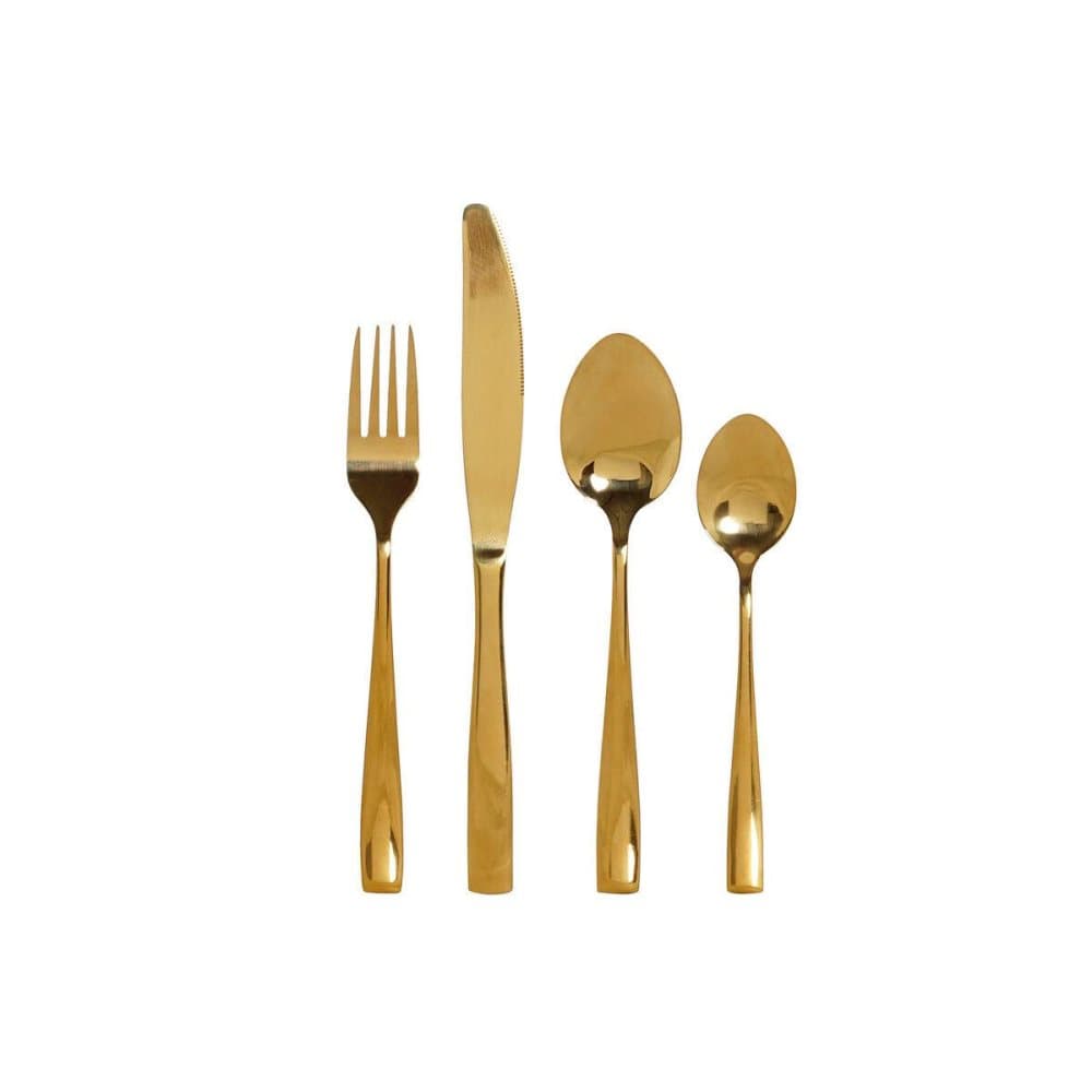 Bestick DKD Home Decor Gyllene Rostfritt stål (3,5 x 1,5 x 15,5 cm)