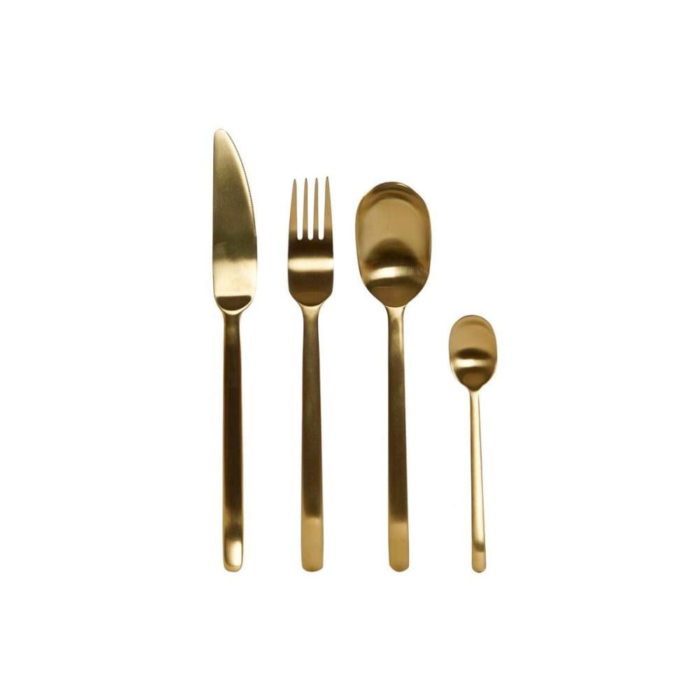 Bestick DKD Home Decor Gyllene Rostfritt stål (6 x 2 x 22,8 cm)