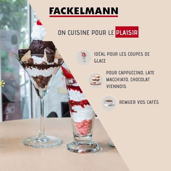 Tesked - Fackelmann - Set om 3 - Längd 20 cm - Rostfritt stål - Diskmaskinssäker