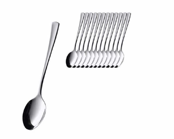 Esmeyer bordssked - 204-120 - Stockholm - Set med tolv Stockholm Espresso/Mockaskedar i polerat 18/10 rostfritt stål