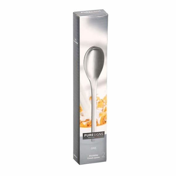 Bordssked Puresigns - 3010229 - Ett extra set med 2 spannmålsskedar i rostfritt stål Matt silver 16,50 cm