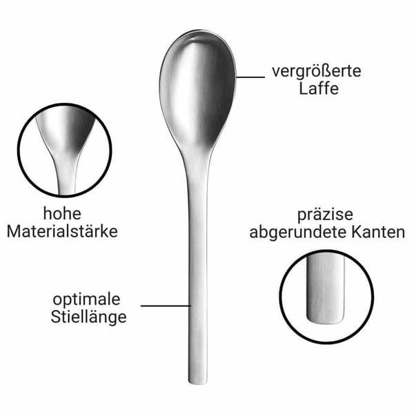 Bordssked Puresigns - 3010229 - Ett extra set med 2 spannmålsskedar i rostfritt stål Matt silver 16,50 cm