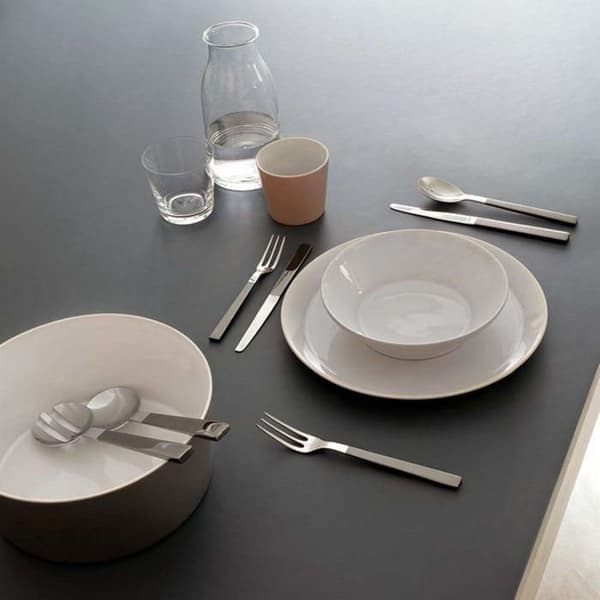 Alessi bordssked - DC05/1 - Santiago bordssked i 18/10 rostfritt stål silver, set med 6 delar