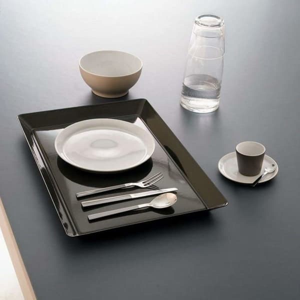 Alessi bordssked - DC05/1 - Santiago bordssked i 18/10 rostfritt stål silver, set med 6 delar