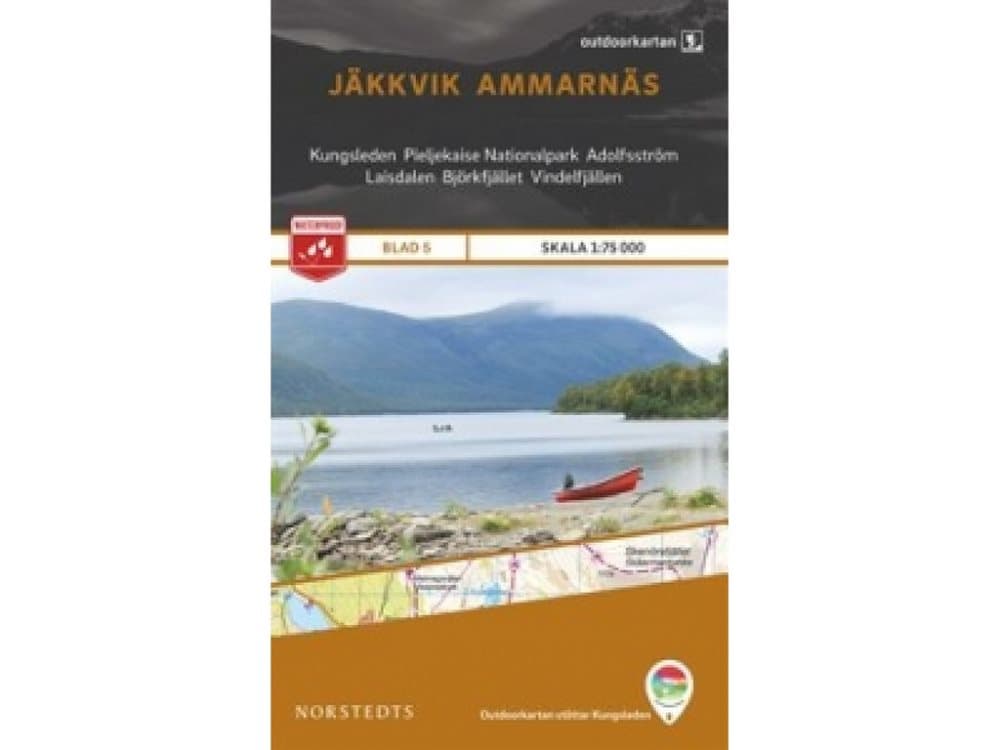 kartor, OUTDOORKARTAN Jäkkvik-Ammarnäs 1:75 000 Blad 5