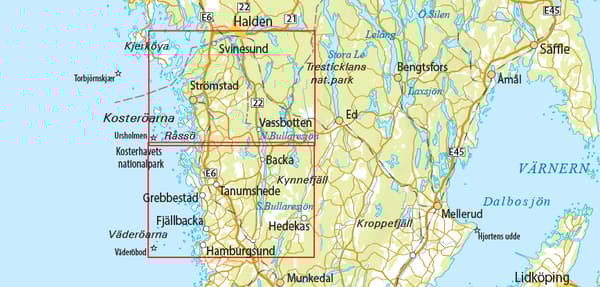 kartor, OUTDOORKARTAN Svinesund-Strömstad-Hamburgsund,