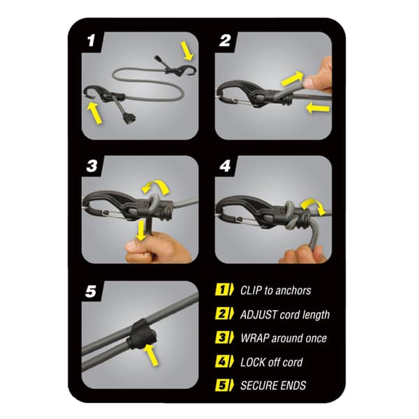 NITE IZE KNOT BONE ADJUSTABLE BUNGEE karbiner med elastisk cord