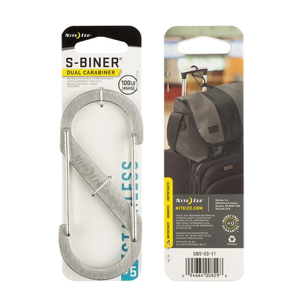karbin, utrustningskarbin, S-karbin, NITE IZE S-BINER DUALCARBINER #5 steinless