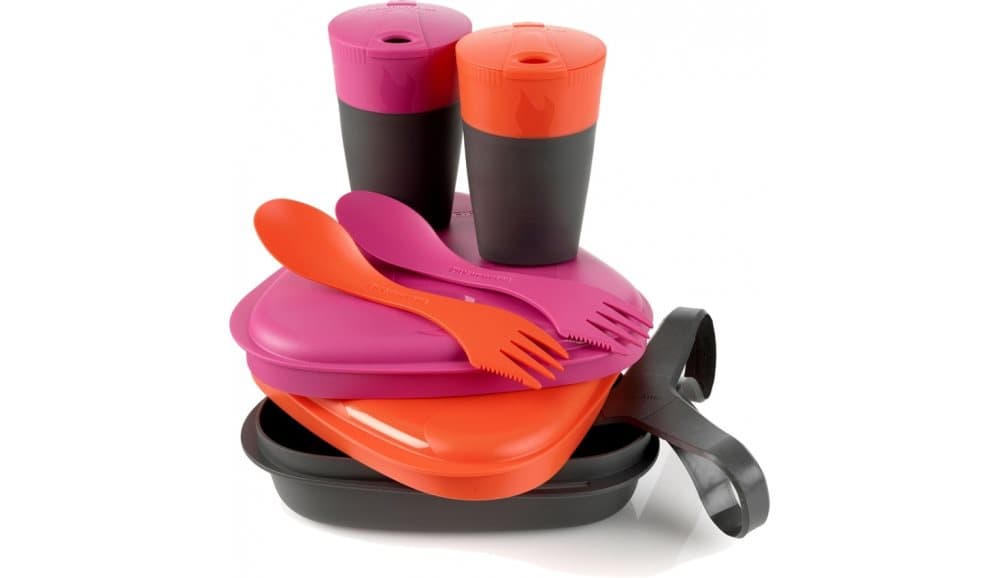 matkit för två personer, LIGHT MY FIRE PACK N EAT KIT Fuchia/ Orange