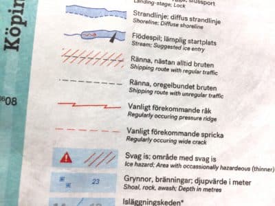CALAZO SKRIDSKOKARTA MÄLAREN 1:50.000 skridskokarta