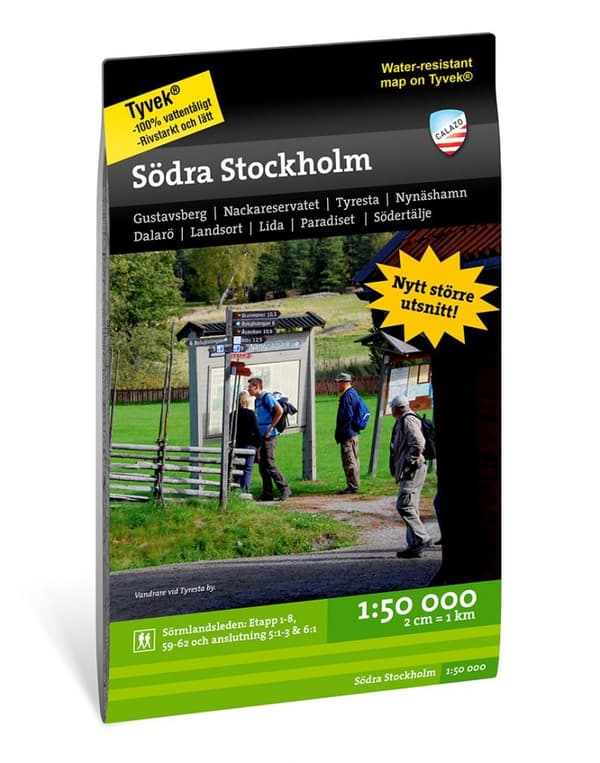 karta södra Stockholm, CALAZO Södra Stockholm 1:50.000 terrängkarta