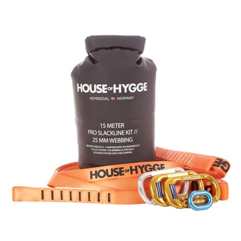 slackline, HOUSE OF HYGGE 15 METER PRO SLAKKLINE KIT