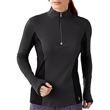 underställ merinoull, SMARTWOOL WOMENS PHD LIGHT ZIP T Charcoal Heather
