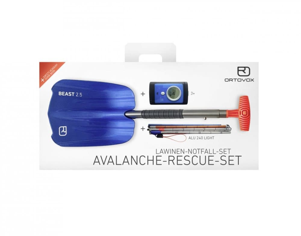 ORTOVOX RESCUE KIT 3+, tranceiver, spade, sond & bok