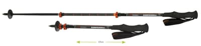 trekkingstavar carbon, KOMPERDELL C3 CARBON POWERLOCK, dam 90-120 cm