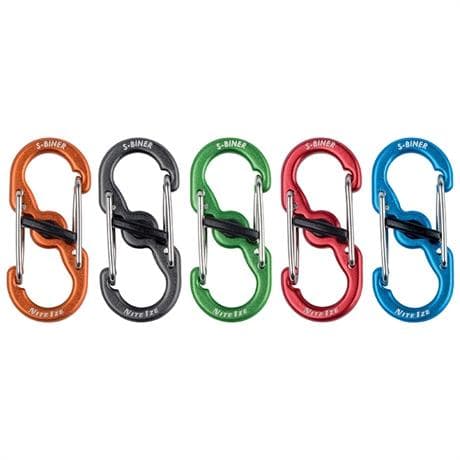 minikarbiner nycklar, NITE IZE S-BINER MICROLOCK ALUMINIUM 5-PACK