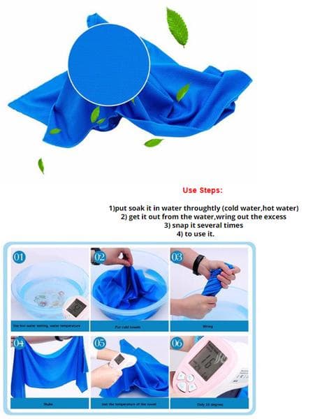 Cooling Towel Cooling towel Sports towel Cooling towel Blue