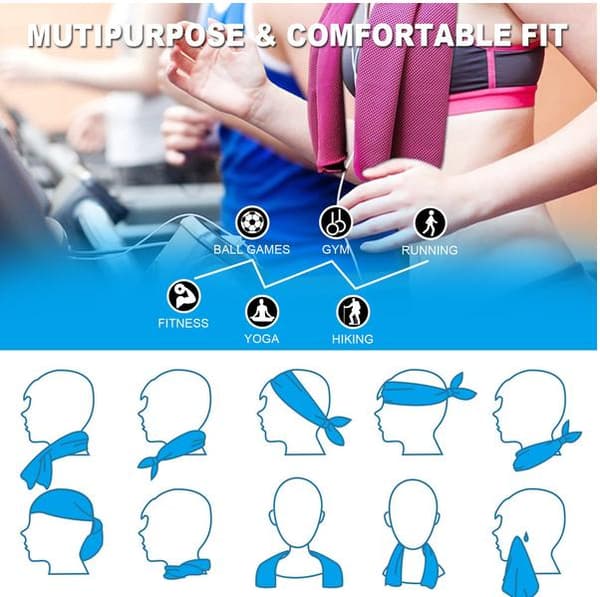 Cooling Towel Cooling towel Sports towel Cooling towel Blue