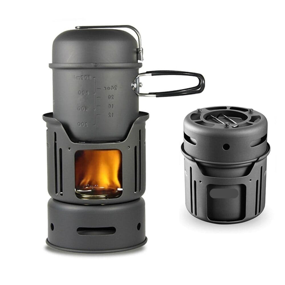 Utomhus camping bärbar kök gerei set - promenad picknick matlagningsutrustning - spispanna pan alkoholspis