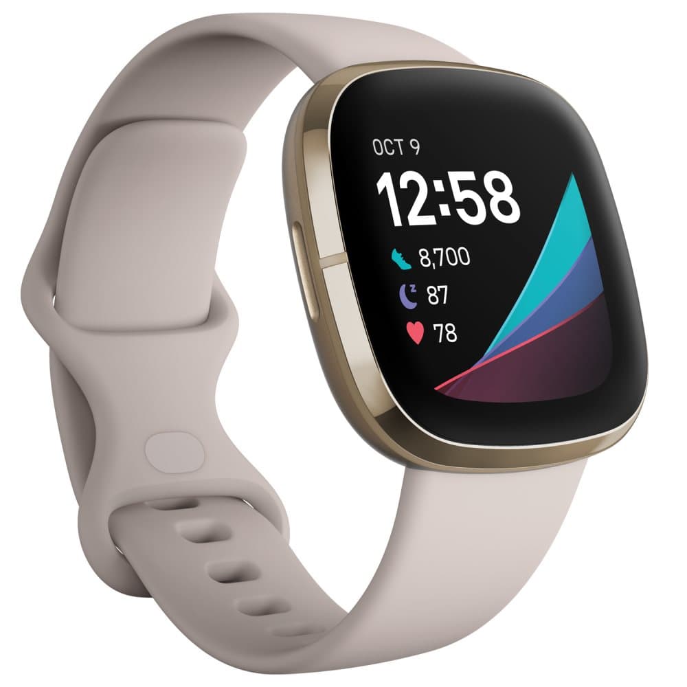 Fitbit Sense, Lunar White/Soft Gold