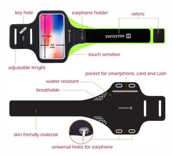 Swissten Armbag Case for phones up to 7 inches