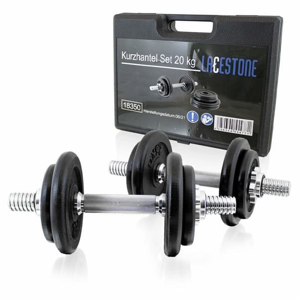Justerbare h?ndv?gte s?t 20kg Lacestone st?bejern til styrketr?ning