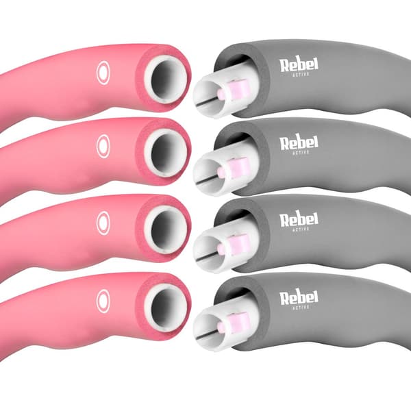 Hula Hop bantningscirkel 95cm, rosa, REBEL ACTIVE