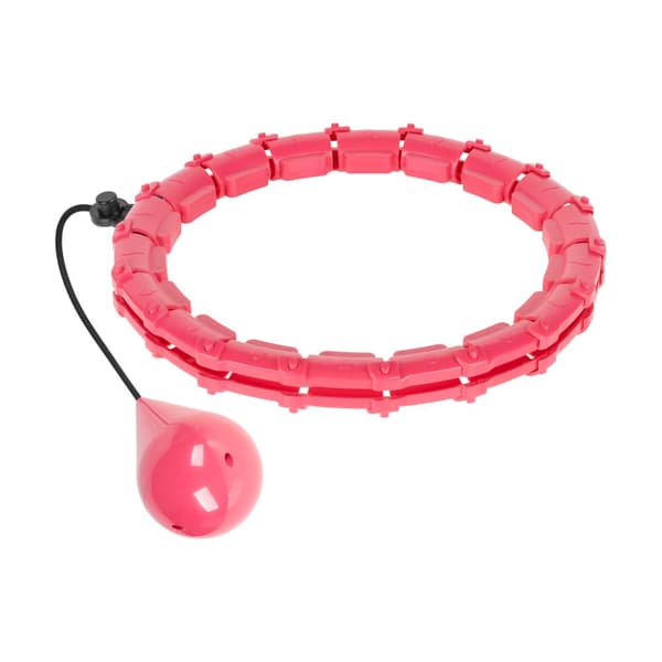 Smart Hula Hop slankehjul med nitter og vægt, 50 cm, pink, REBEL ACTIVE