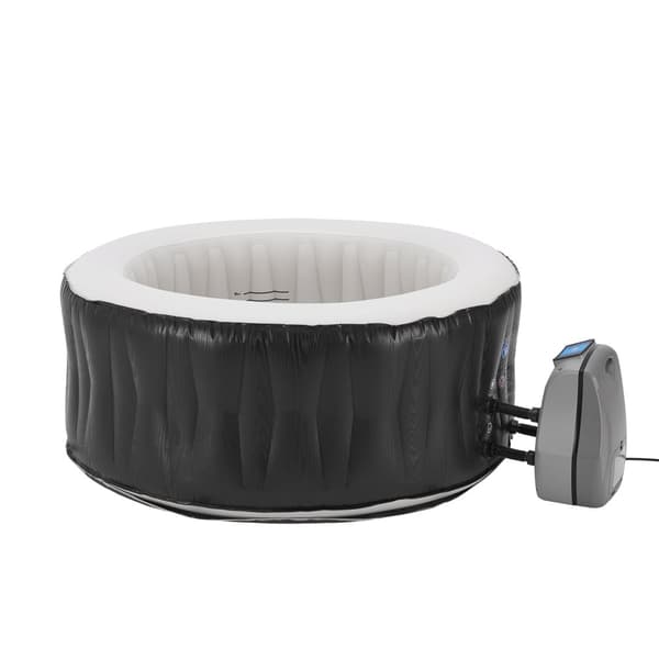 Uppblåsbart spabad Carbone Ø165x70 cm svart vit [pro.tec]