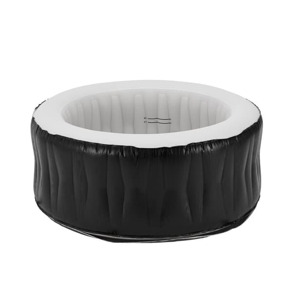 Uppblåsbart spabad Carbone Ø165x70 cm svart vit [pro.tec]