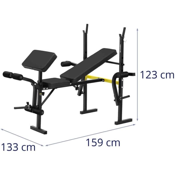 En vægtstangstræningsbænk med prædikant, justerbar til 100 kg