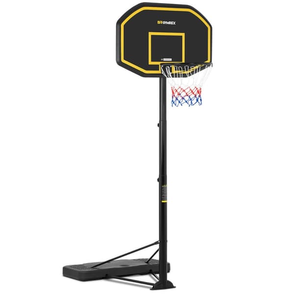 Mobilt basketkorgset, justerbart på stativ, höjd 200-305 cm