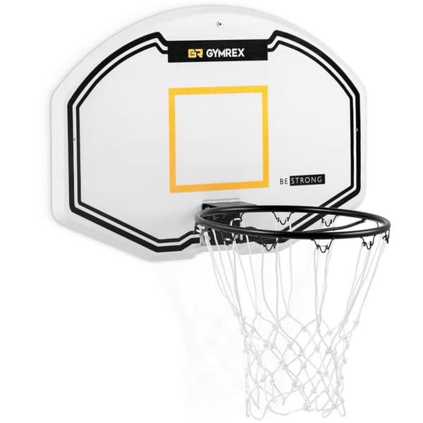 Basketballkurv med bøjle til vægmontering, 61x91 cm