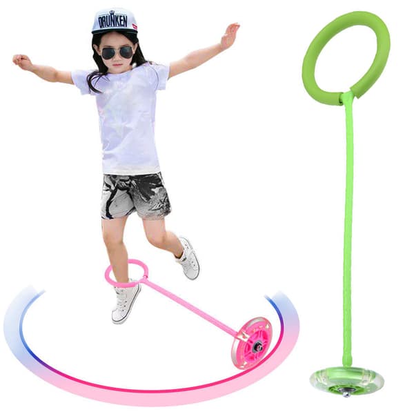 Hula hoop ben sjippetov til børn med LED dioder, grøn