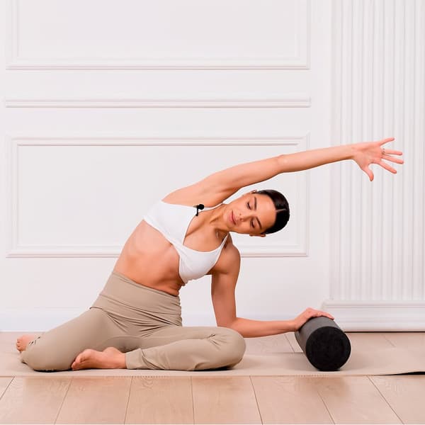 Massagerulle, rulle 15x60cm, sort, EPP materiale, REBEL ACTIVE