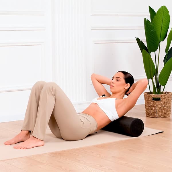Massagerulle, rulle 15x60cm, sort, EPP materiale, REBEL ACTIVE