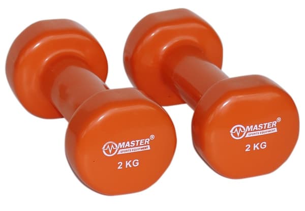 Hantlar vinylvikter 2 x 2kg MASTER