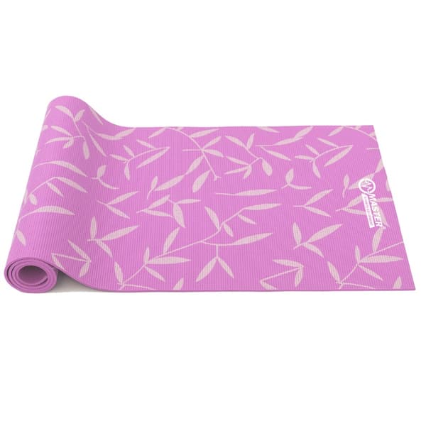 MASTER Yoga träningsmatta PVC 8 ​​​​mm - 173 x 61 cm - rosa